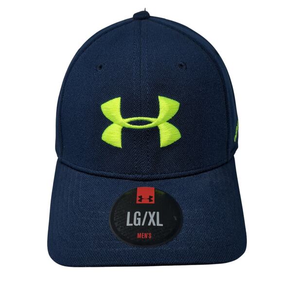Under Armour Fitted Hat Blue XL Embroidered Logo 6 Panel Outdoor W/Tags - Picture 1 of 9